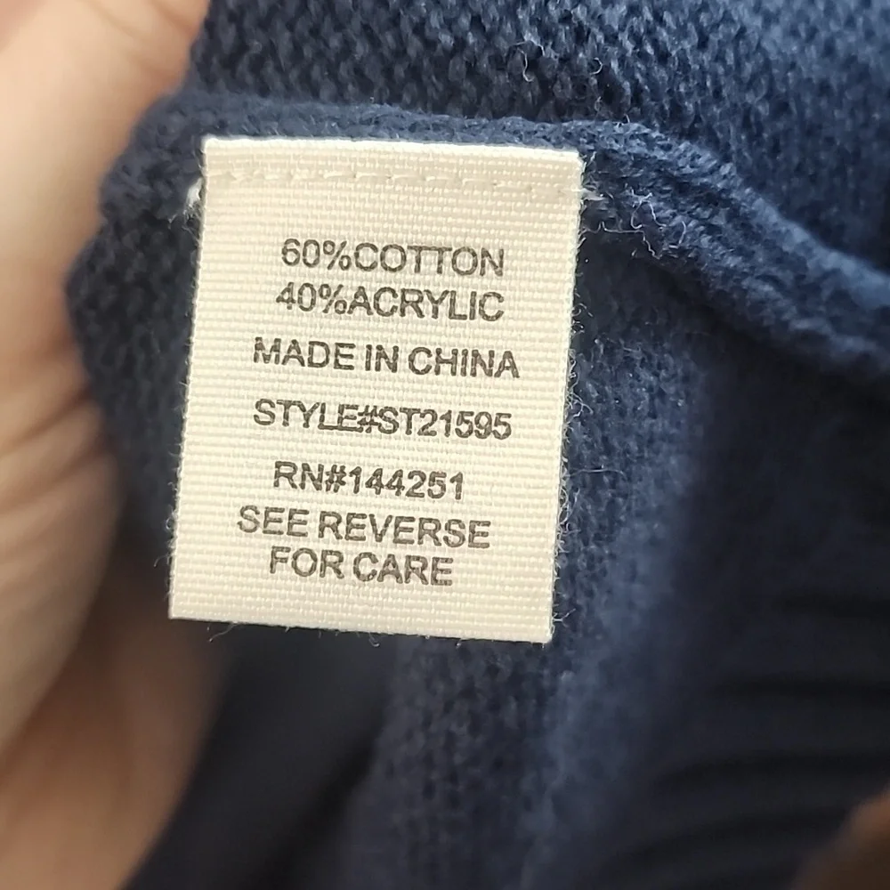 Moon & Madison Midnight Blue Star Sweater Size L - Picture 6 of 6